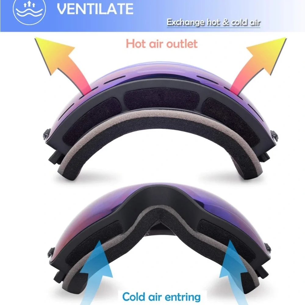 Anti-fog Snowboard Ski Goggles Women